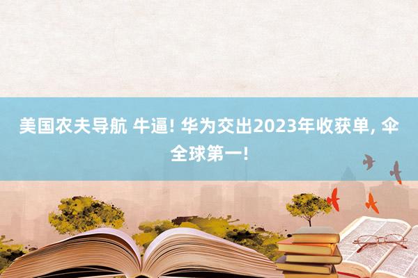 美国农夫导航 牛逼! 华为交出2023年收获单， 伞全球第一!
