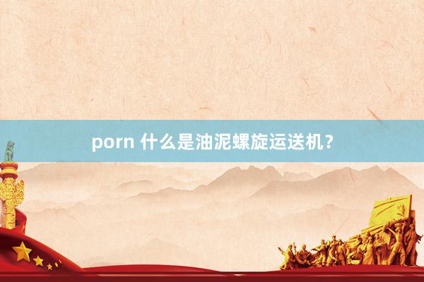porn 什么是油泥螺旋运送机？