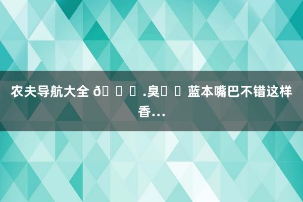 农夫导航大全 👄.臭㊙️蓝本嘴巴不错这样香…