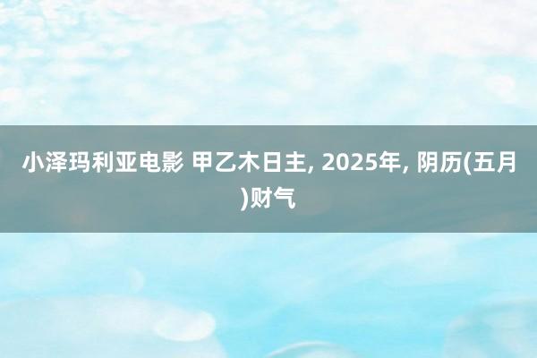 小泽玛利亚电影 甲乙木日主， 2025年， 阴历(五月)财气