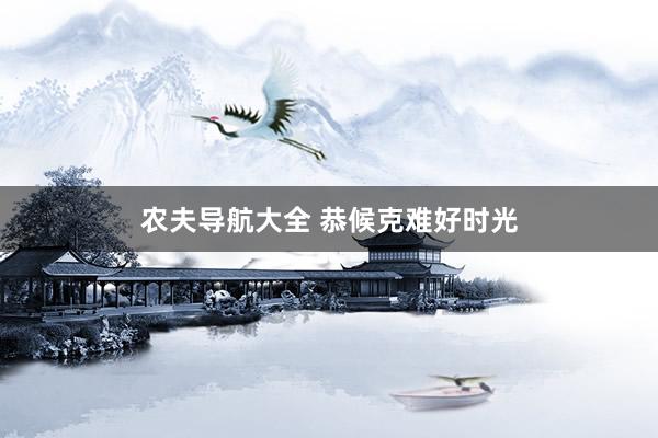 农夫导航大全 恭候克难好时光