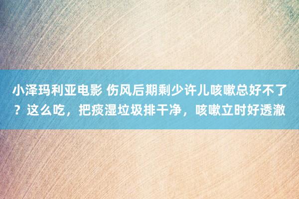 小泽玛利亚电影 伤风后期剩少许儿咳嗽总好不了？这么吃，把痰湿垃圾排干净，咳嗽立时好透澈
