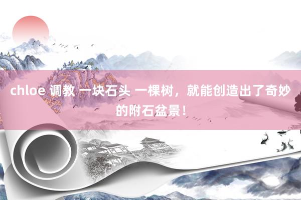 chloe 调教 一块石头 一棵树，就能创造出了奇妙的附石盆景！
