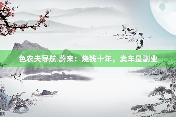 色农夫导航 蔚来：烧钱十年，卖车是副业